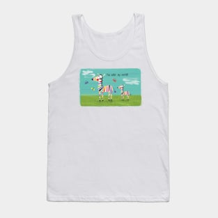 Rainbow zebras Tank Top